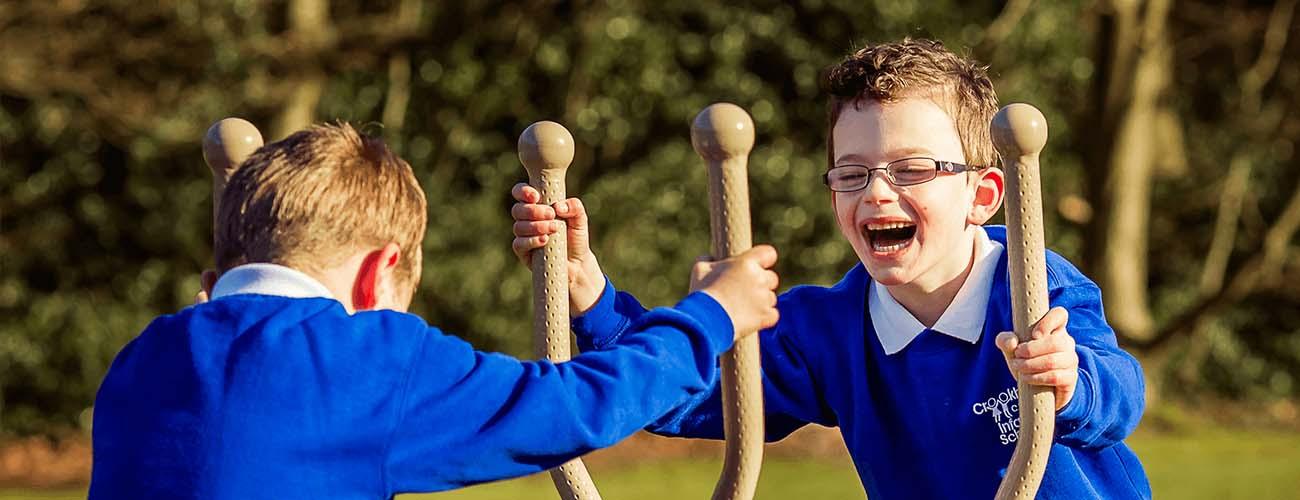 children using Fresh air fitness equipment