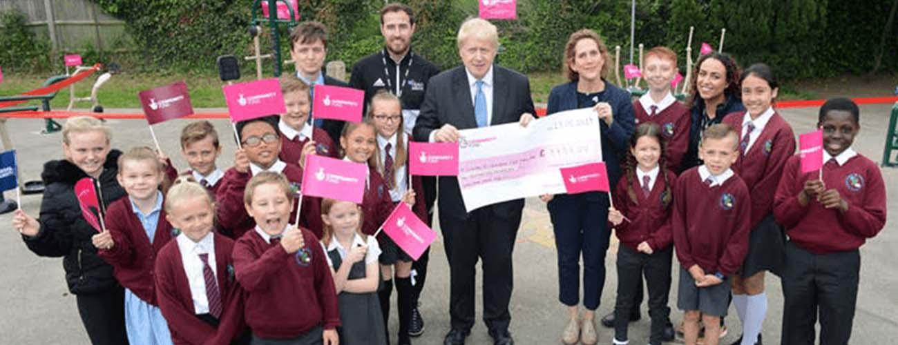 Boris Johnson opens outdoor gym