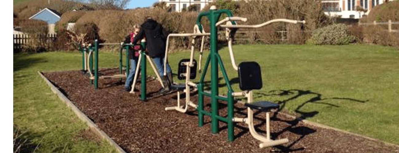 Guests using Woolacombe Bay Hotel Outdoor Gym