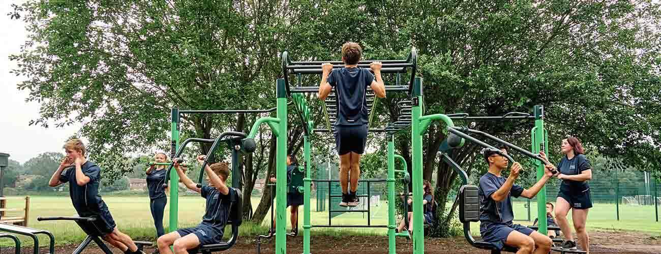 Fresh Air Fitness outdoor gym at secondary school