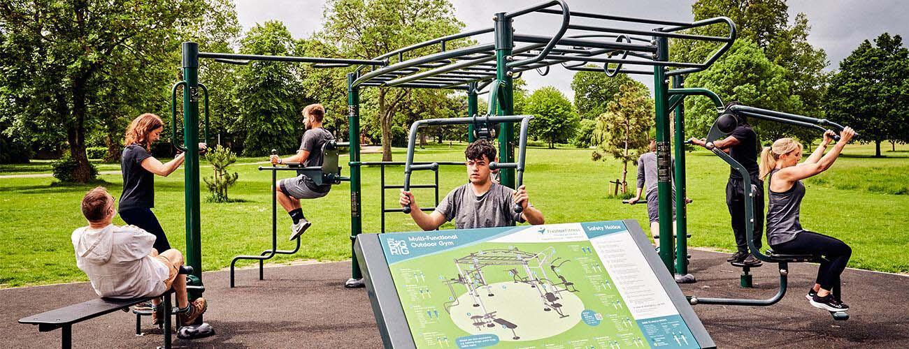 Rushmoor Borough Council New Gym installations in use Aldershot Park
