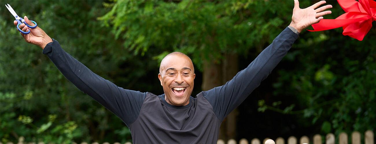 Colin Jackson, CBE opening New Outdoor Gym 