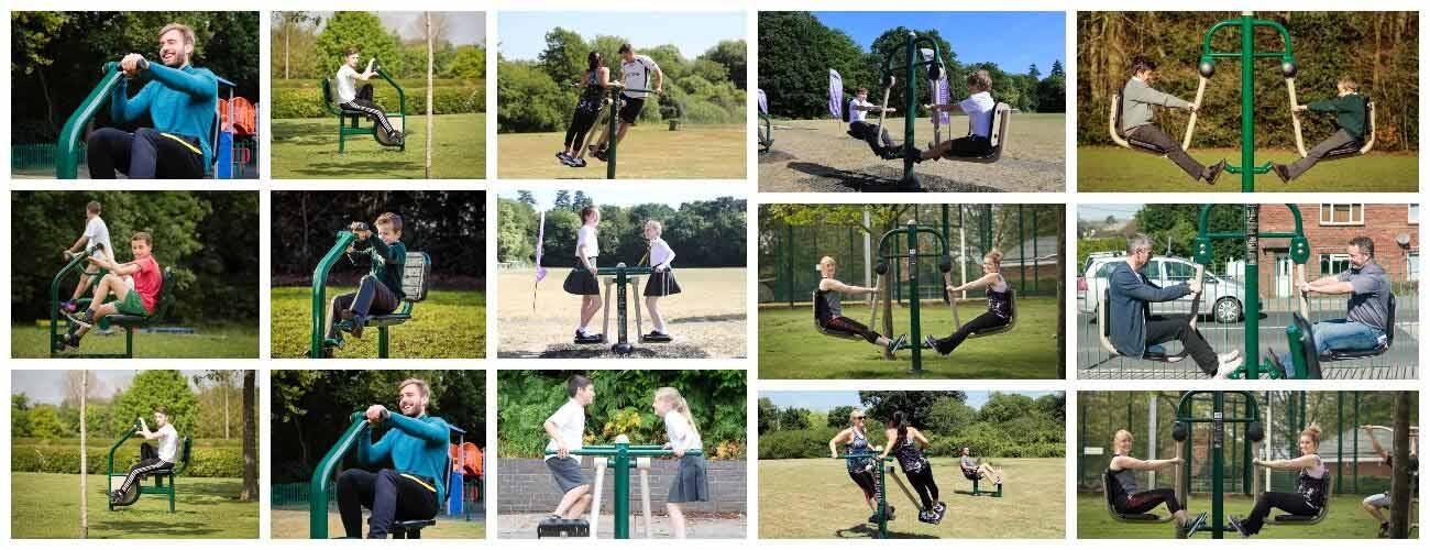 outdoor gym equipment designed for different age groups