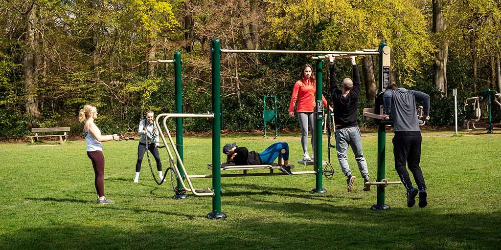 Fresh air Fitness Training Rig in use in park