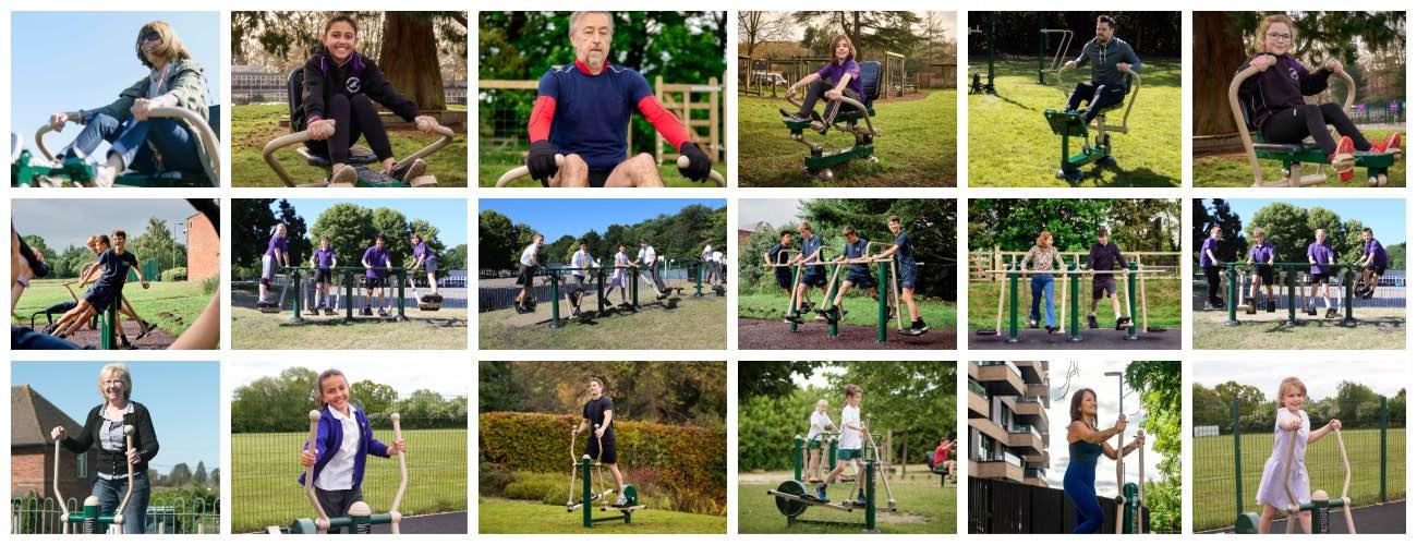 Various Products in the Fresh Air Fitness Range
