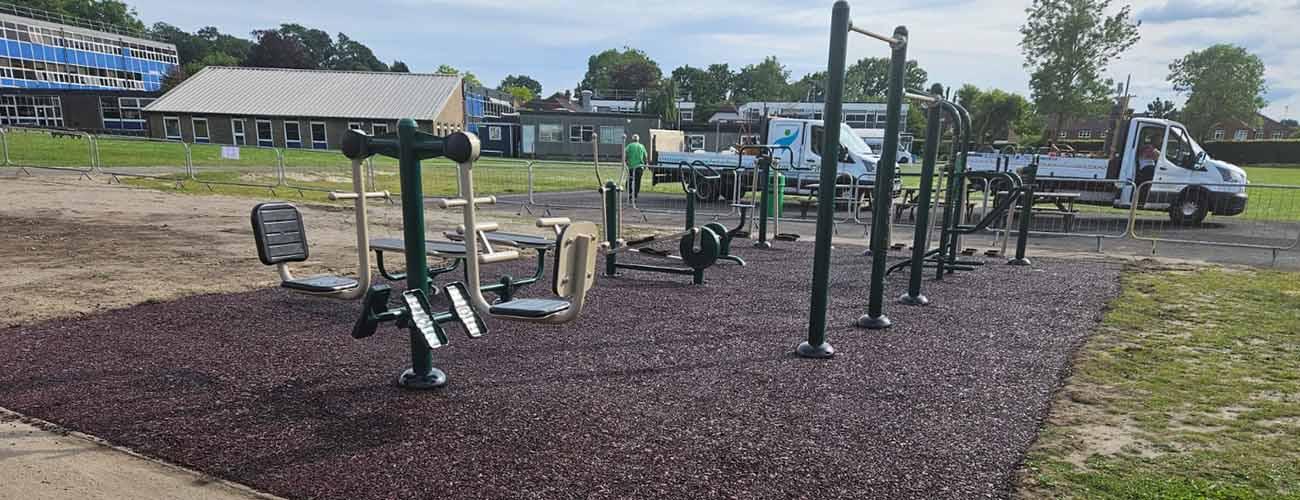 new outdoor gym at Woking High School