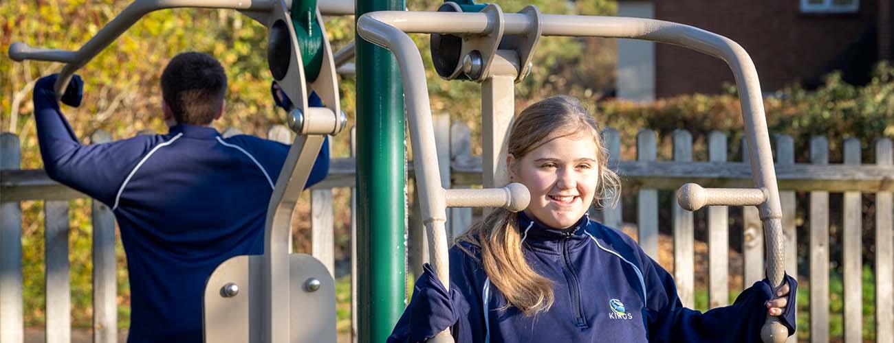 Children with SEND using outdoor gym