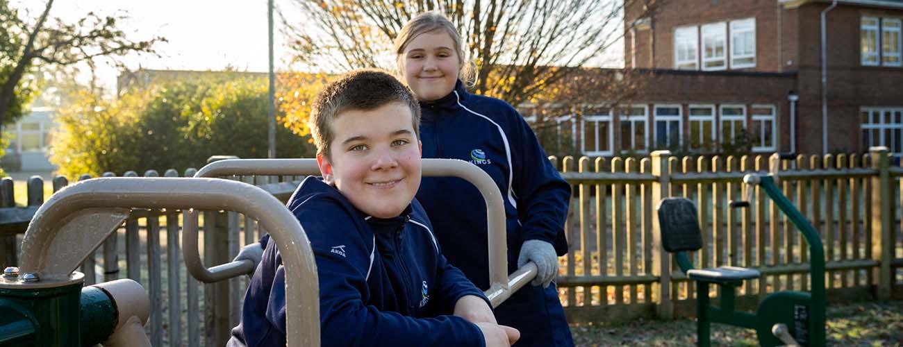 SEND children using Fresh Air Fitness Outdoor Gym