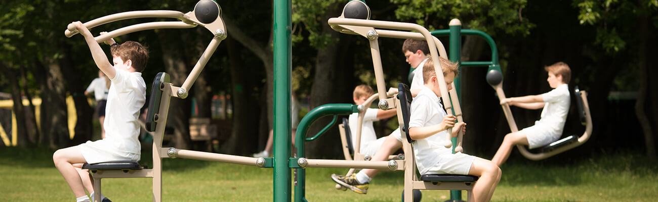 Outdoor Gym Equipment in Secondary School, Fresh Air Fitness