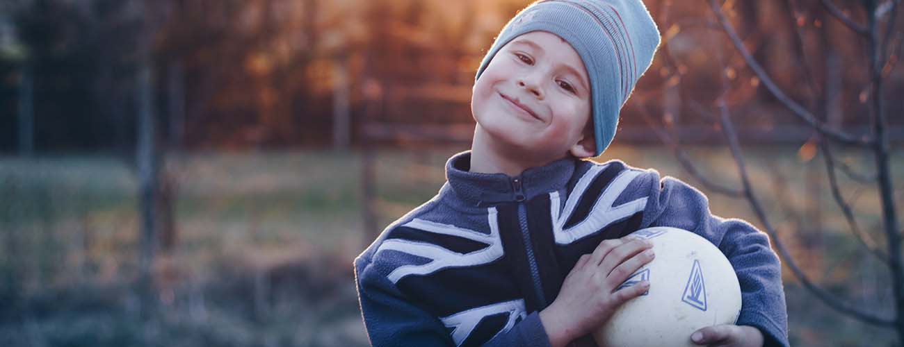 Boy with football