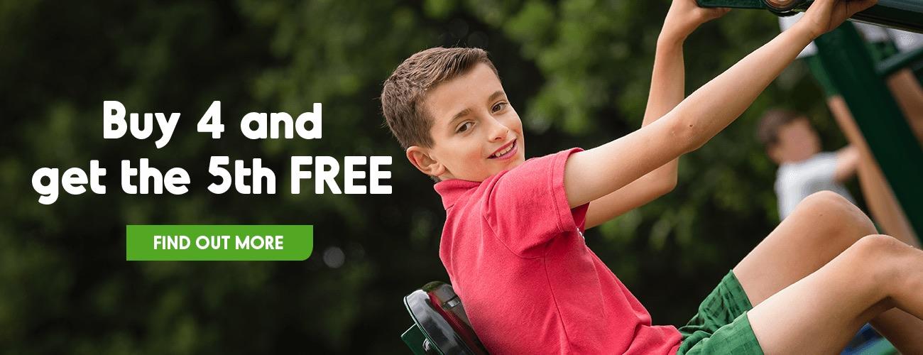 Buy 4 get 5th Free Primary School Outdoor Gym Equipment Offer