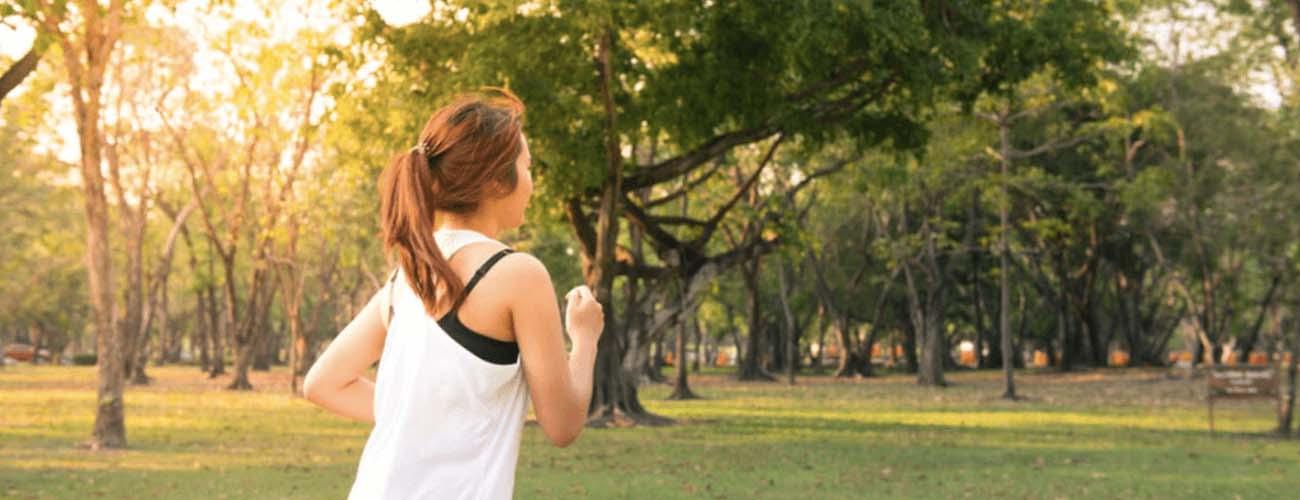 teenager exercising outside fit and healthy
