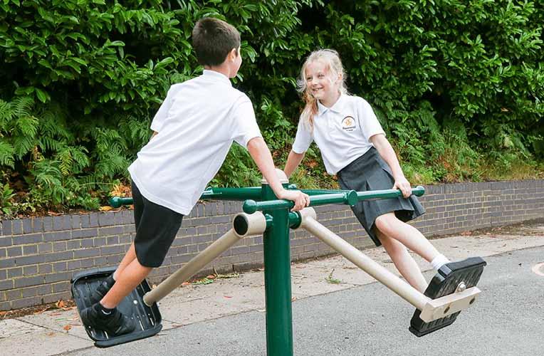 children using fresh air fitness air skier
